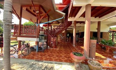 92561 - ขายบ้านเดี่ยวบ้านไม้สัก 2 ชั้น บ้านสวย บรรยากาศดี ร่มรื่น สงบ เป็นธรรมชาติ ท่าช้าง สิงห์บุรี
