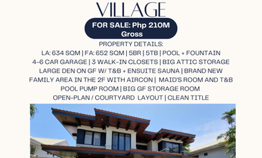 Ayala Alabang Village brand new 5br with Pool + fountain for sale
