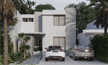 Casa en privada con amenidades y áreas verdes, al poniente de Mérida
