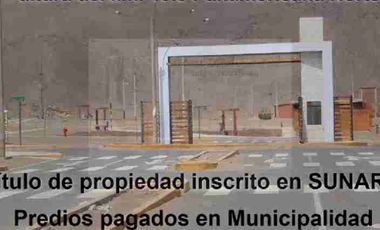 Ocasion!! Se Vende 02 terrenos juntos o separados de 90mt2 cada uno en Alameda Norte Santa Rosa