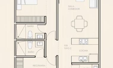DEPARTAMENTO EN MONTEBELLO 2 RECAMARAS