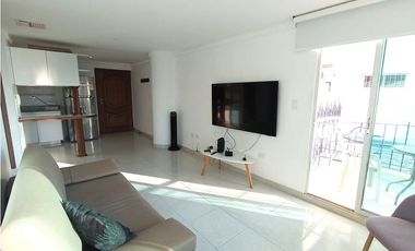 RENTA APARTAESTUDIO AMOBLADO EN PRIMERA LINEA DE PLAYA RODADERO - J.V