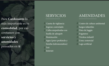 Terreno en Venta en Fracc. Cardo Santo en Tapalpa