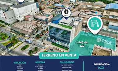 VENTA DE TERRENO DE 1746 m2 