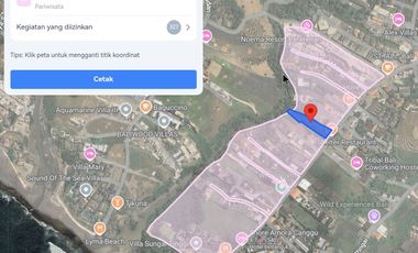 Freehold land sale 2000m² - Pererenan Beach Canggu