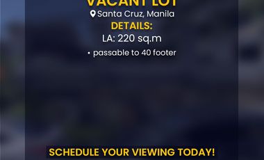 For Sale Commercial Lot in Sta. Cruz Manila