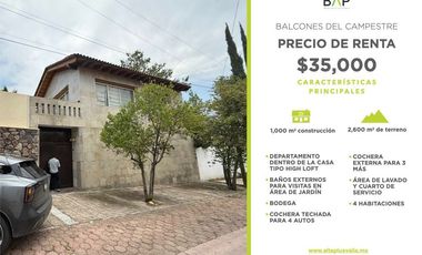 Casa en renta Balcones del Campestre
