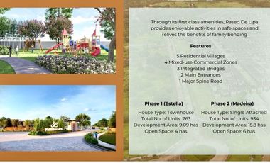 3 BR Townhouse Model at Paseo de Lipa-LEVANA MODEL