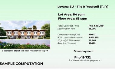3 BR Townhouse Model at Paseo de Lipa-LEVANA MODEL