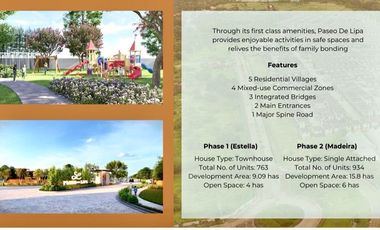 3 BR Townhouse Model at Paseo de Lipa-LEVANA MODEL