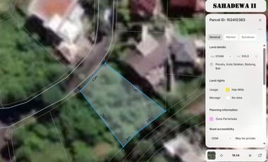 Lahan langka 510m² di Pecatu indah Resort Bali