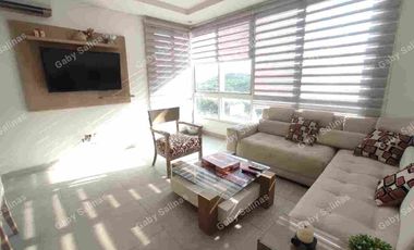 ALQUILER departamento amoblado en piso alto con ascensor linda vista a la ciudad Guayaquil CEIBOS vía a la costa