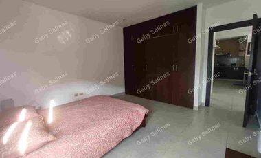 ALQUILER departamento amoblado en piso alto con ascensor linda vista a la ciudad Guayaquil CEIBOS vía a la costa