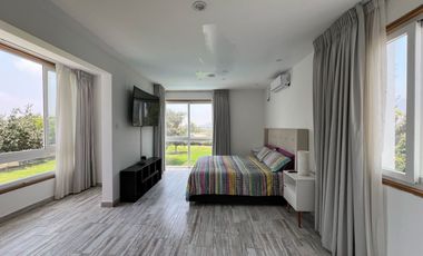 OPORTUNIDAD DE ALQUILAR HERMOSA CASA MODERNA EN PACHACAMAC CON PISCINA AMOBLADO