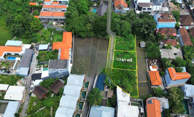 Tanah 261 m2 Kawasan Villa di Semer Kerobokan Bali