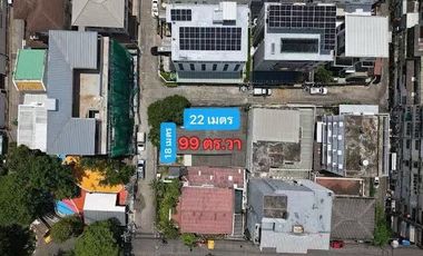 Land for Sale in Soi Pridi Banomyong 13 Only 400 meters from Sukhumvit 71! Double frontage, 99 sq.wah ！close to Makro / Max Value,St. Andrews Internat