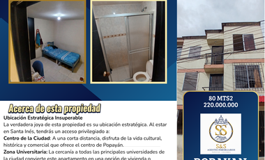 VENTA APARTAMENTO CENTRO HISTORICO DE POPAYAN