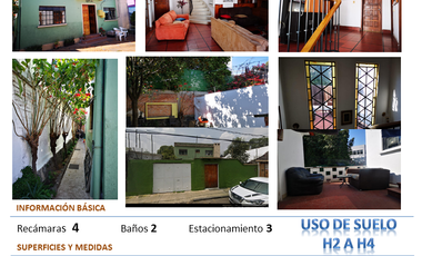 Propiedad VENTA COMO TERRENO USO DE SUELO H4 (e) Barrio San Francisco, Coyoacan