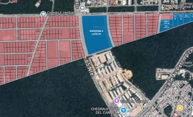 Terreno comercial en zona de alto crecimiento – Ideal para plaza o consultorios en Playa del Carmen