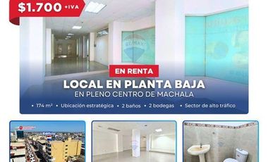 Se renta local comercial en el Centro de Machala