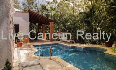 CASA ESTILO MEXICANO EN EL RESIDENCIAL ECOLOGICO Y EXCLUSIVO EL RAMONAL , EN CANCUN