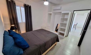 Renta de Departamento Totalmente Amueblado en 1er Nivel Condominio Liverte, con Seguridad 24/7 y 3 Albercas en Área Común