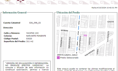 EXCELENTE DEPARTAMENTO YACATAS CDMX