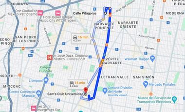PRECIOSA CASA EN VENTA DE RECUPERACION BANCARIA EN NARVARTE PONIENTE, BENITO JUAREZ, CDMX.