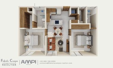 Departamento de 2 recámaras en Mérida Yucatán- entrega MAYO 2027