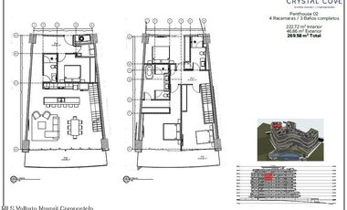 Penthouse único en venta de la Crystal Cove. El Tizate, Riviera Nayarit.