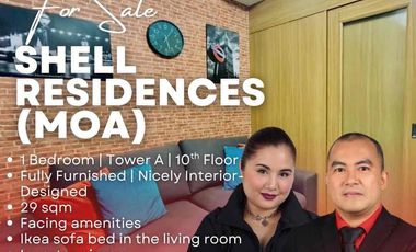 FOR SALE! Fully-Furnished Newly-Upgraded 1-Bedroom 29 sqm. Unit at SHELL RESIDENCES Mall of Asia