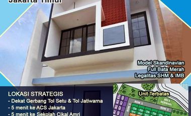 Dijual Rumah CLUSTER EXCLUSIVE Setu Cipayung Jakarta Timur Dekat Tol Bambu Apus Dan Ceger