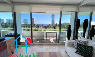 Departamento con vista parcial al mar y 3 estacionamientos