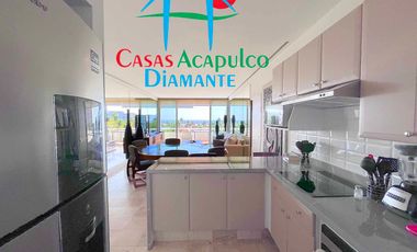 Departamento con vista parcial al mar y 3 estacionamientos