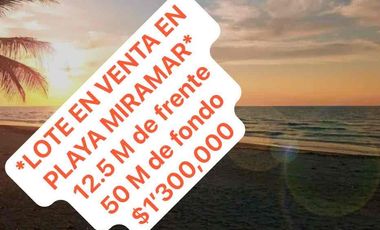 LOTE EN VENTA EN PLAYA MIRAMAR, CENTLA, TABASCO