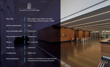Oficinas en Venta en Boulevard Adolfo Lopez Mateos 2048