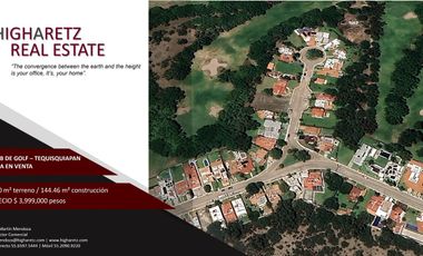 CASA  EN VENTA CLUB DE GOLF TEQUISQUIAPAN
