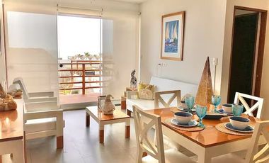 Totalmente equipado y amoblado con hermosa vista al mar en condominio de lujo en Vichayito