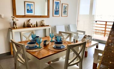 Totalmente equipado y amoblado con hermosa vista al mar en condominio de lujo en Vichayito