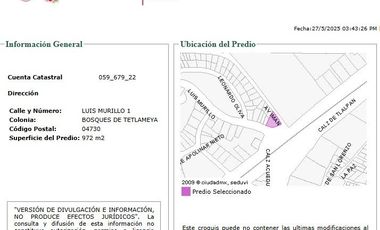 CASA EN VENTA  COL BOSQUES DE TETLAMOYA COYOACAN CDMX