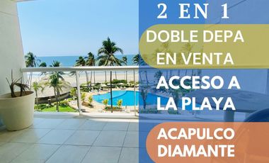 2 en 1: Oportunidad única de inversión en Acapulco Diamante con acceso a la playa y amenidades premium 💰🌊
