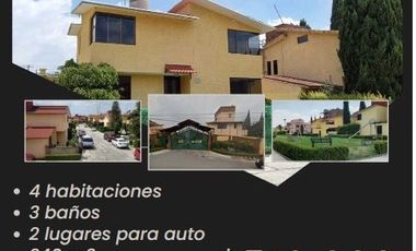 BONITA Y ESPACIOSA CASA DE REMATE   EN EXCELENTE UBICACION EN METEPEC EDO. MEX.