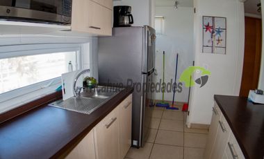 Arriendo año corrido, hermoso depto amoblado primera línea playa La Herradura. 3D y 2B. $800.000