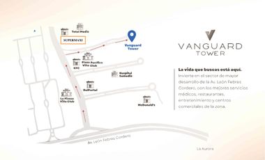 Departamentos de venta en el Proyecto Vanguard Tower, sector Villa Club.