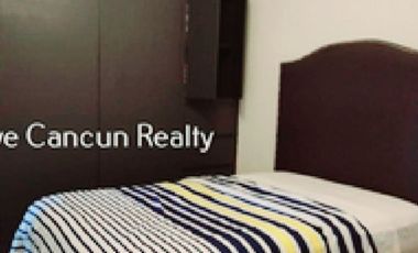 DEPARTAMENTO EN RENTA AMUEBLADO Y EQUIPADO EN PUERTO MORELOS , MUY CERCA DEL MAR