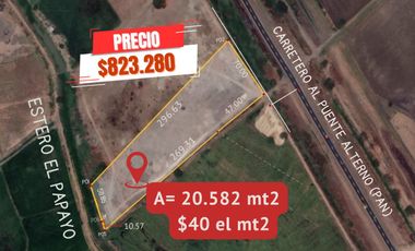Terreno en venta, Vía al Pan - Yaguachi