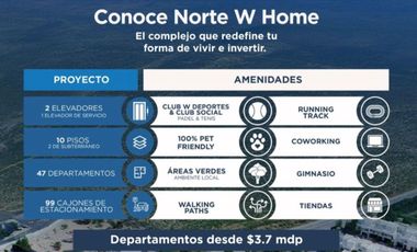 PRE-VENTA DE DEPARTAMENTOS EN NORTE W HOME