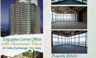 Exquisite Corner Office with Panoramic Views at Cebu Exchange – For Sale