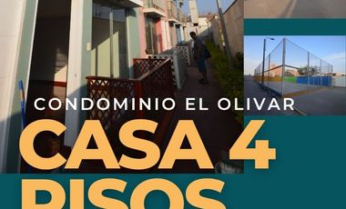 Casa 4 pisos condominio El Olivar, Carabayllo, cochera privada opcional