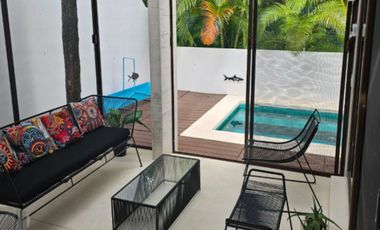 Estilosa Casa en la Selva con Alberca Privada y Rooftop en TAO Tulum Country Club